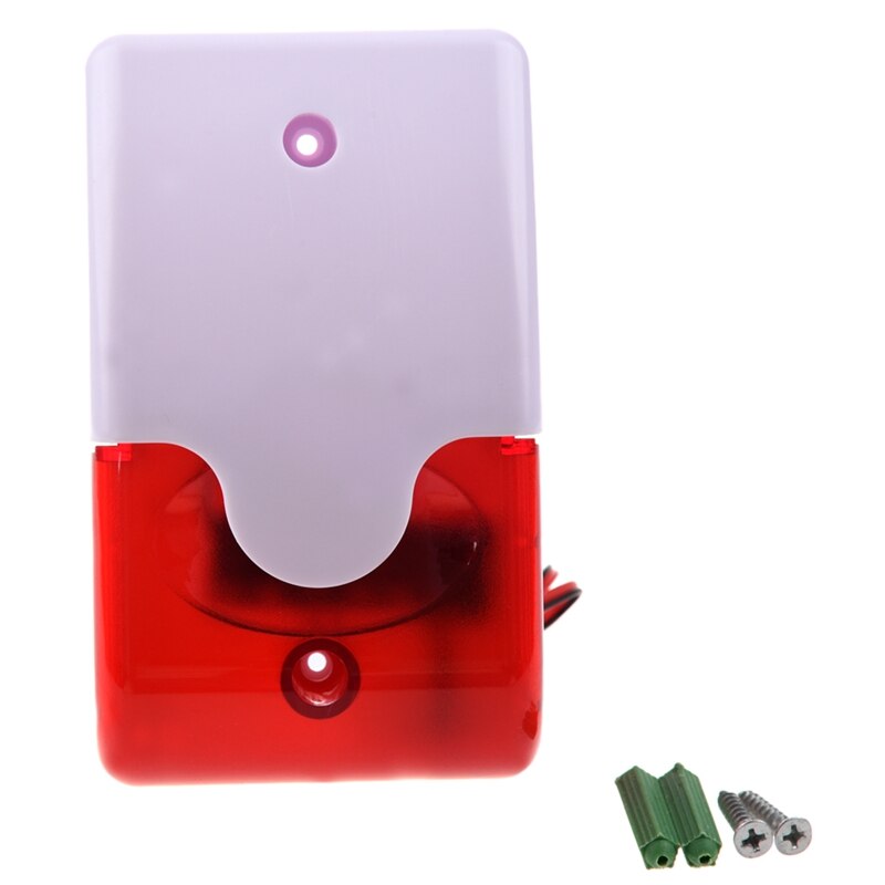 MOOL 12V filaire alarme sonore stroboscopique clignotant sirène & 2M 50mm vert foncé PVC thermorétractable gaine pour 2x18650 batterie