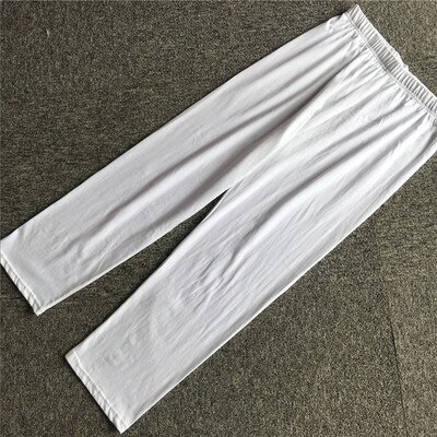 Pyjama en coton confortable pour homme, pantalon de salon, ample,: white / XXL