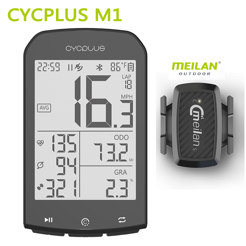 Cycplus M1 Fiets Gps Computer Fiets Computer Speed Draadloze Fietscomputer Stopwatch