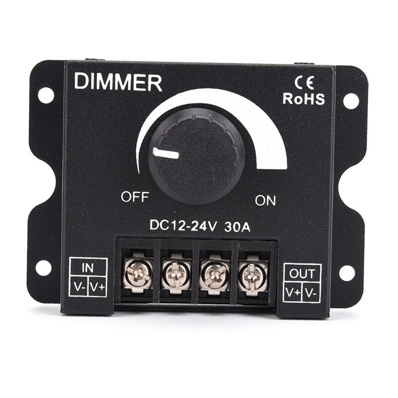 30A Led Dimmer Dc 12V 24V 360W Verstelbare Helderheid Lamp Strip Driver Enkele Kleur Licht Power supply Controller