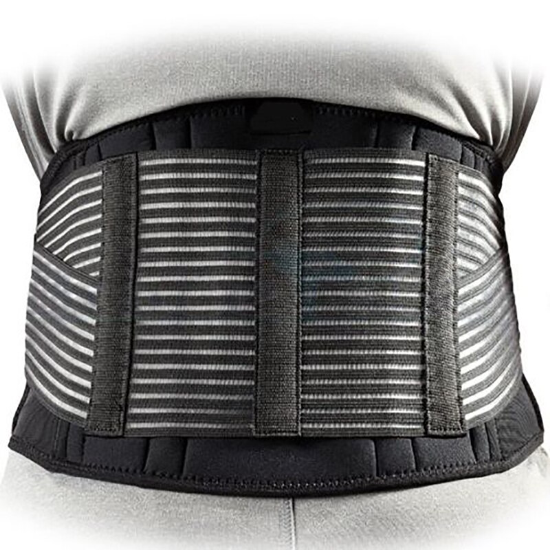 Double Pull Deluxe Magnetic Lumbar Lower Back Support Belt Breathable Band S-XL