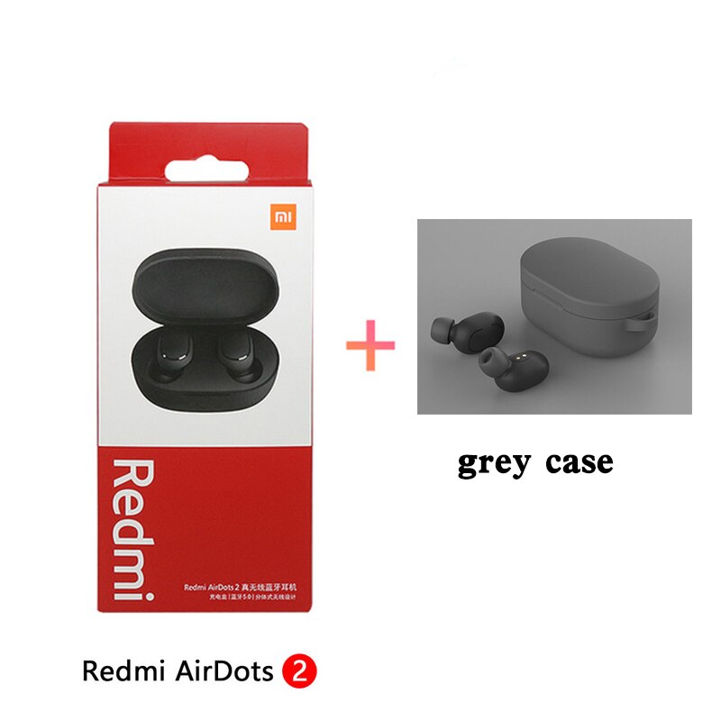 Xiaomi Redmi Airdots 2 Xiaomi Auricolari Pro 2 Tws Trasduttore Auricolare Senza Fili Bluetooth 5.0 Stereo Cuffie di Comandi Vocali Auto Link Con mic: grey case