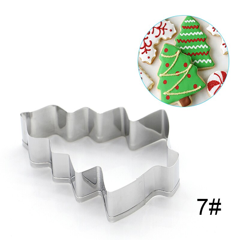 Rvs Kerst Cake Cookie Fondant Cutter Mold Bakken Cupcake Gebak Diy Gereedschap XHC88: 7