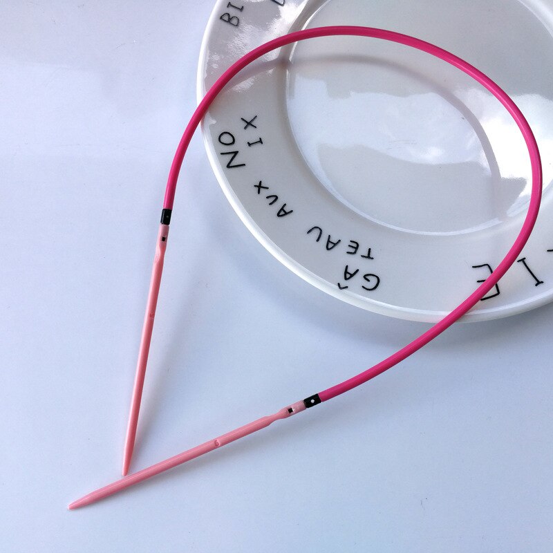 Plastic Circular Knitting Needles Set with Case DIY Craft Scissors Stitch Marker Sewing Tool Circular Crochet Knitting