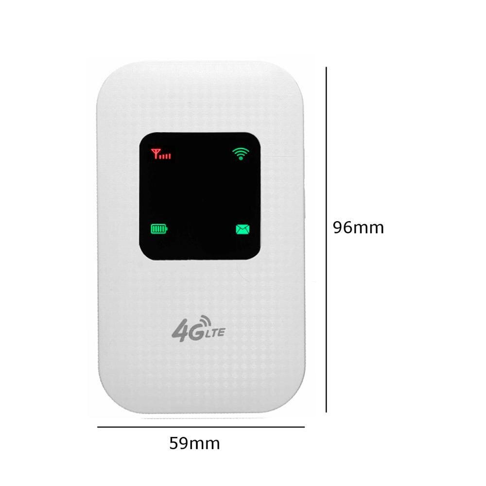 Yizloao Mini Hotspot 4G Lte Breedband Mobiele Router Wifi Modem 150Mbps Data Wifi Draadloze Router Led Display Voor reizen
