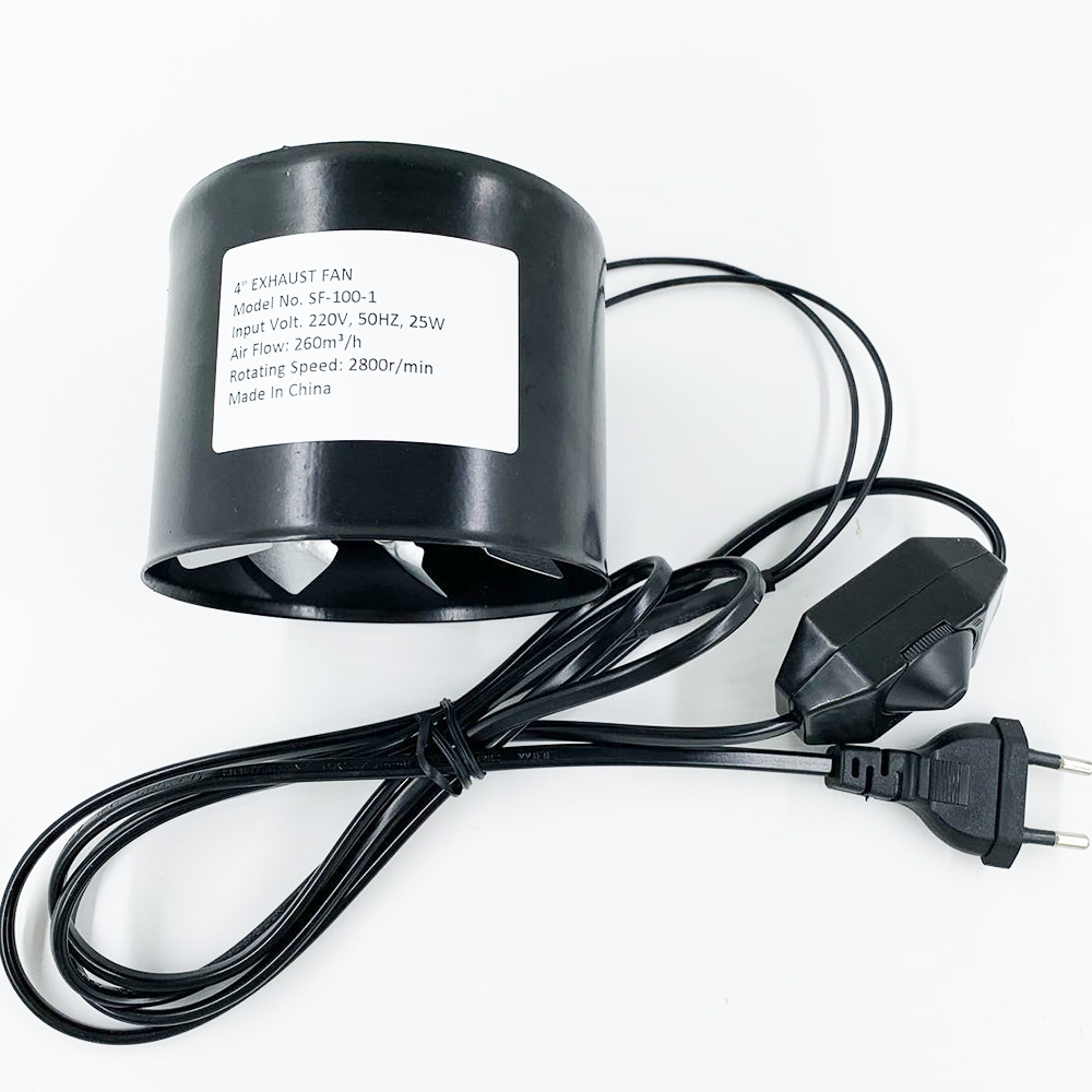Mini Metall Kanal Abluftventilator für Schlecht Wc Luft Belüftung Mit Energie Kabel