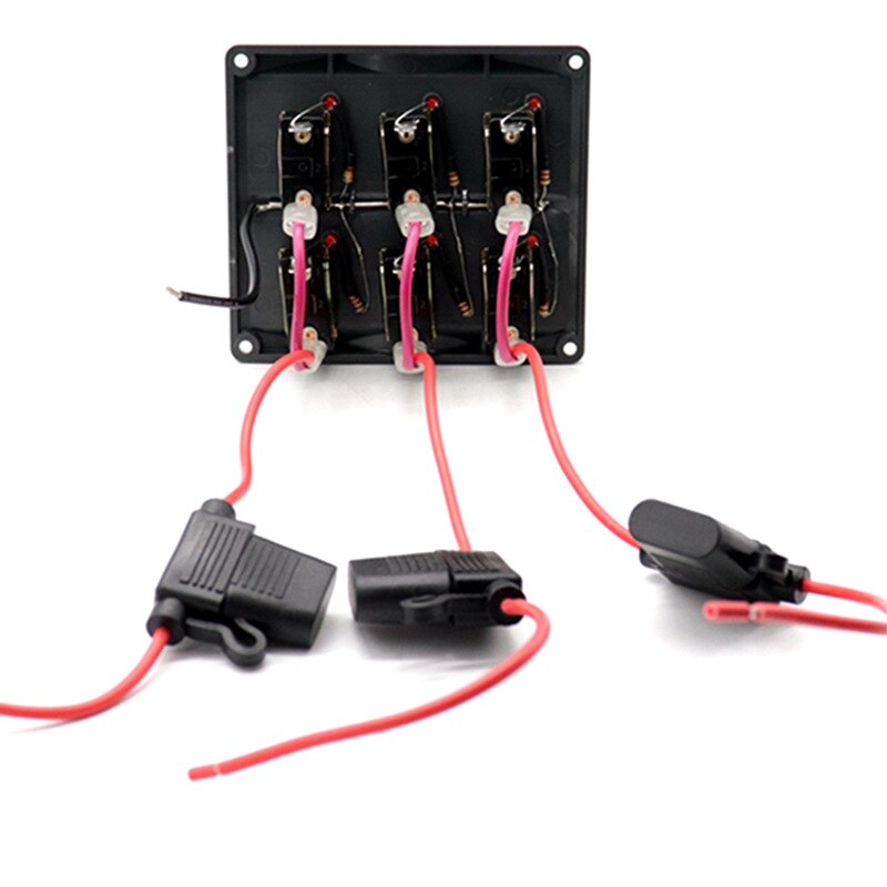 1Pc DC12-24V Toggle Switch Panel Car Boat Switch Panel with LED indicator light USB interface Voltmeter Cigarette lighter socket