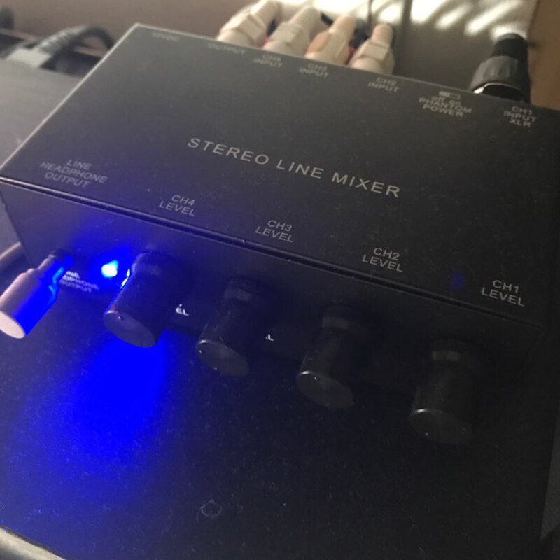 MX500 Ultra-Compact Low Noise 5 Channels Line Mixer with Power Adapter Stereo o Mixer EU Plug