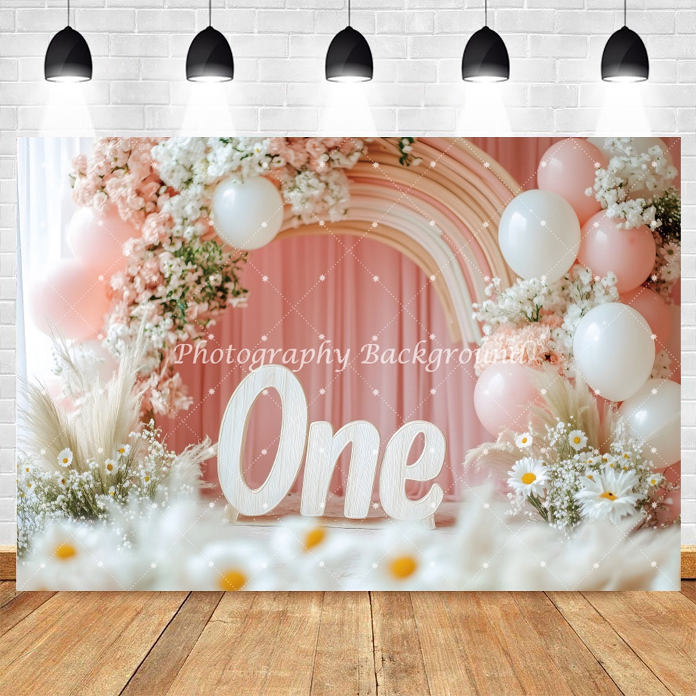 Baby 1st Birthday Photography Backdrop Baby Shower Newborn One Year Old Portrait Cake Smash Party Photo Background Photo Studio: Lavender / 120*200