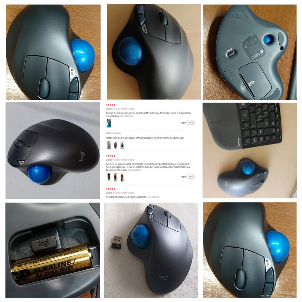 Logitech m570 2.4ghz mouse sem fio, 540dpi, ergonômico, para pc desktop e computador, com micro receptor sem fio