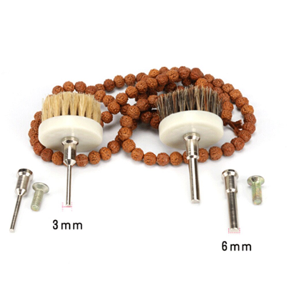 1pc plast trebormaskin kraftskrubb ren børste for skinnmøbler bilinteriør rengjøring kraftskrubb 60mm