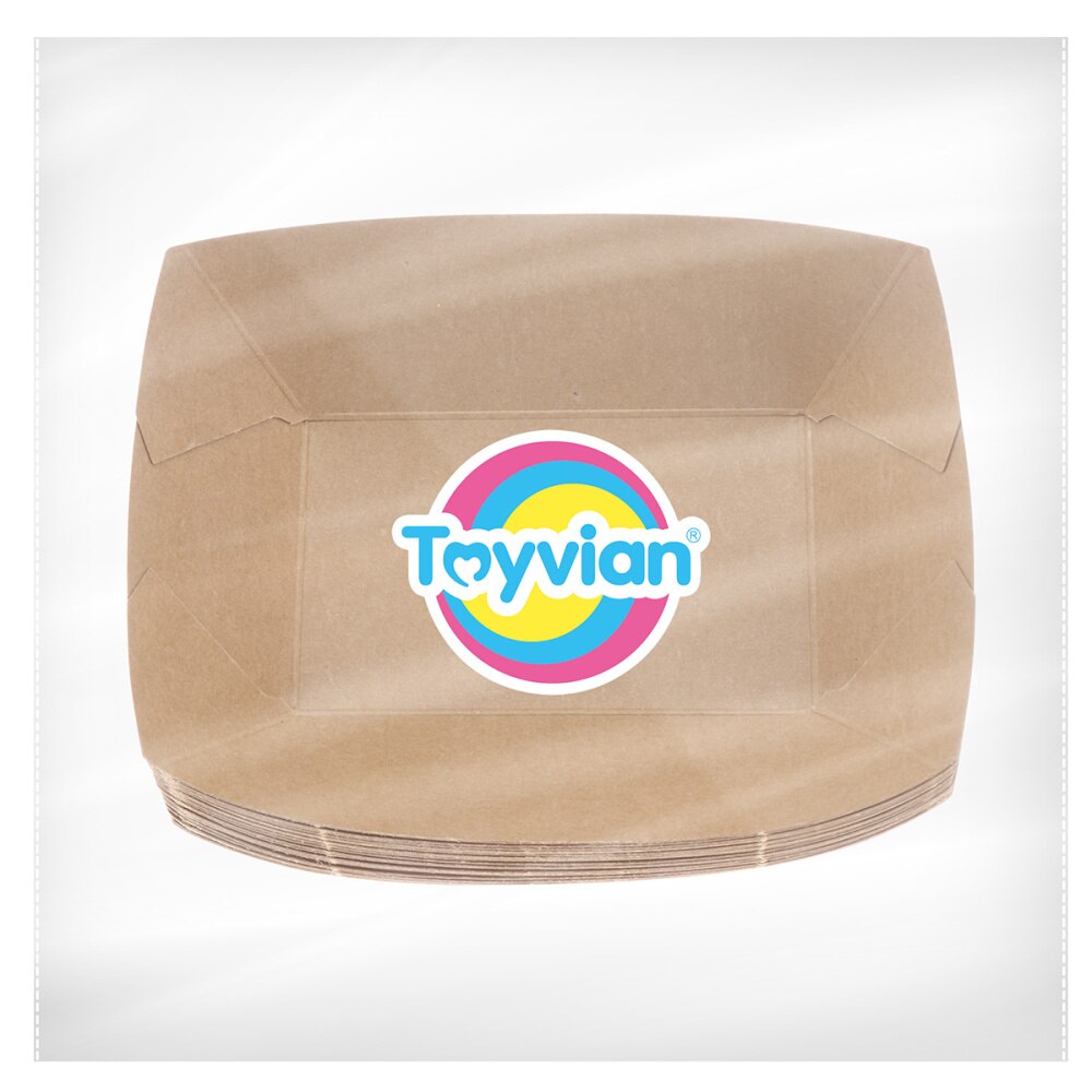 Toyvian 50 stk skipsform ta ut beholdere enkel bretteboks kraftpapirboks lunsj salatkartong til fest