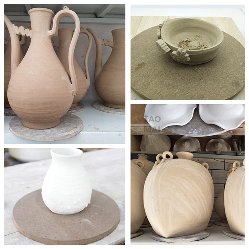 Ceramic Blank Drying Board Wood Fiber Compression Board Pottery Wheels Backing Board Drawing and Drying Tray 15/20/30cm