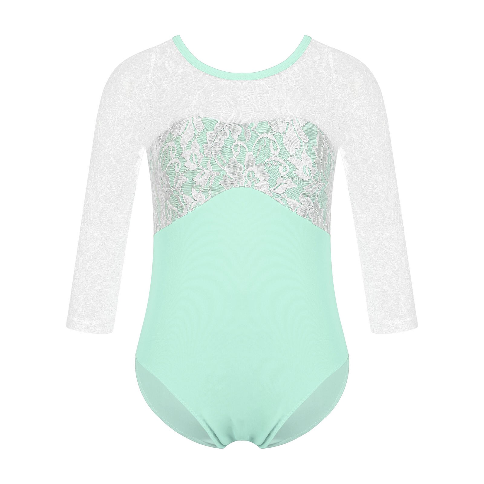 Children Girls Gymnastics Leotards Training Yoga Ballet Jumpsuit Dance Wear Kids Ballet Leotard for Girl Costume Dancing Clothes: Light Blue / 4