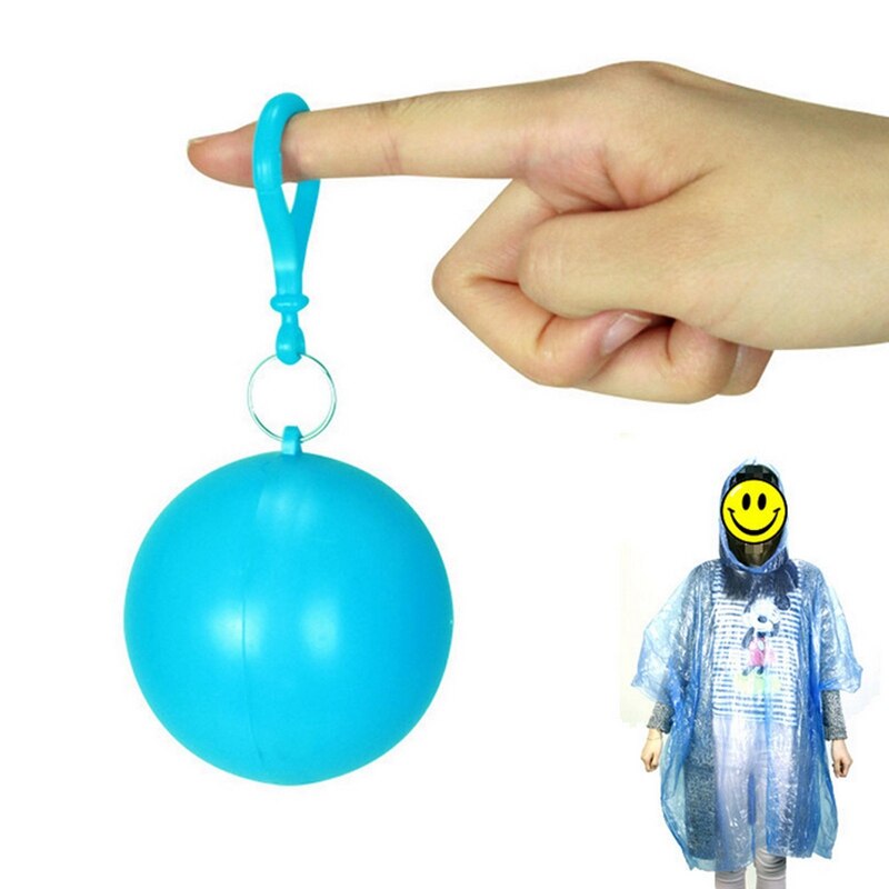 Chubasquero desechable portátil llavero bola chubasquero Unisex