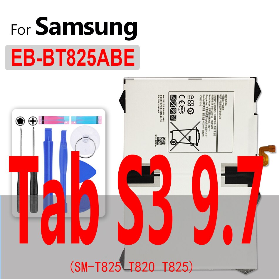 Batterie Für Samsung Galaxy Note 8,0 10,1 12,2 Pro/Tab S S2 S3 Edition SM P600 T801 T805 T700 t719C P5110 P5120 T810 P605 P607: EB-BT825ABE