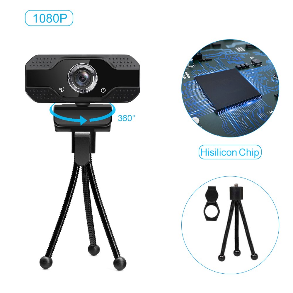 4X zoom Webcam 4MP web cam 2K camara web para pc web camera with microphone cameras web for PC usb camera webcam full hd webcam: U8-HI-T(Tripod)