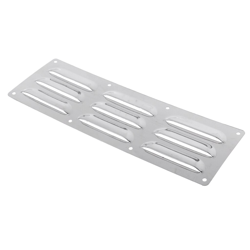 Rejilla de ventilación Louvered para barco, cubierta Rectangular de acero inoxidable, 25,8x8,7 cm/10,2x3,4 pulgadas, 2 unidades
