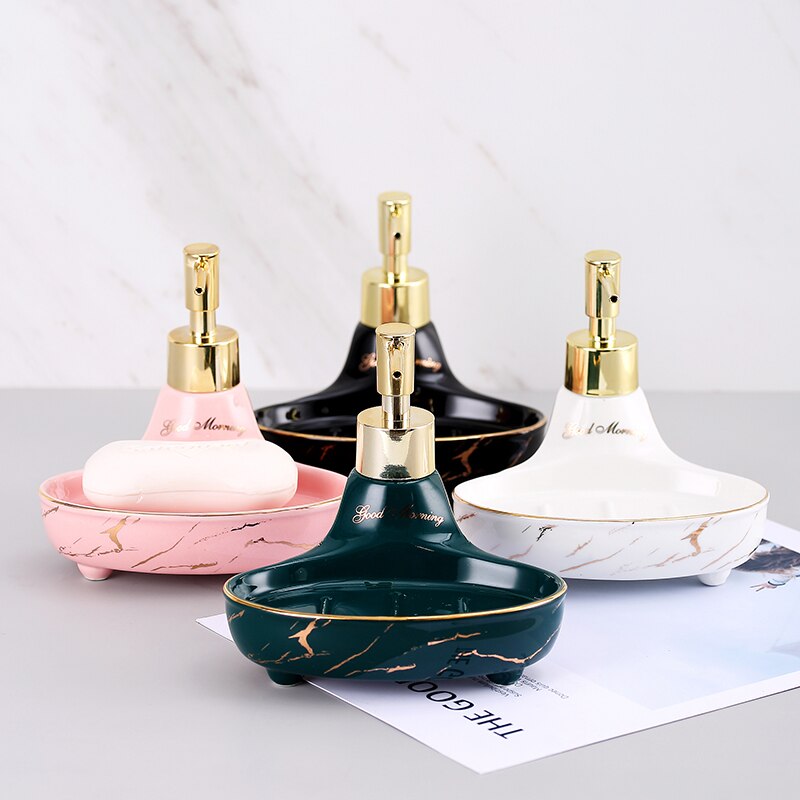 Ceramic Shampoo Bottle Modern Bathroom Soap Dispenser Set Household Dual Purpose Squeeze Bottled Daily Necessities