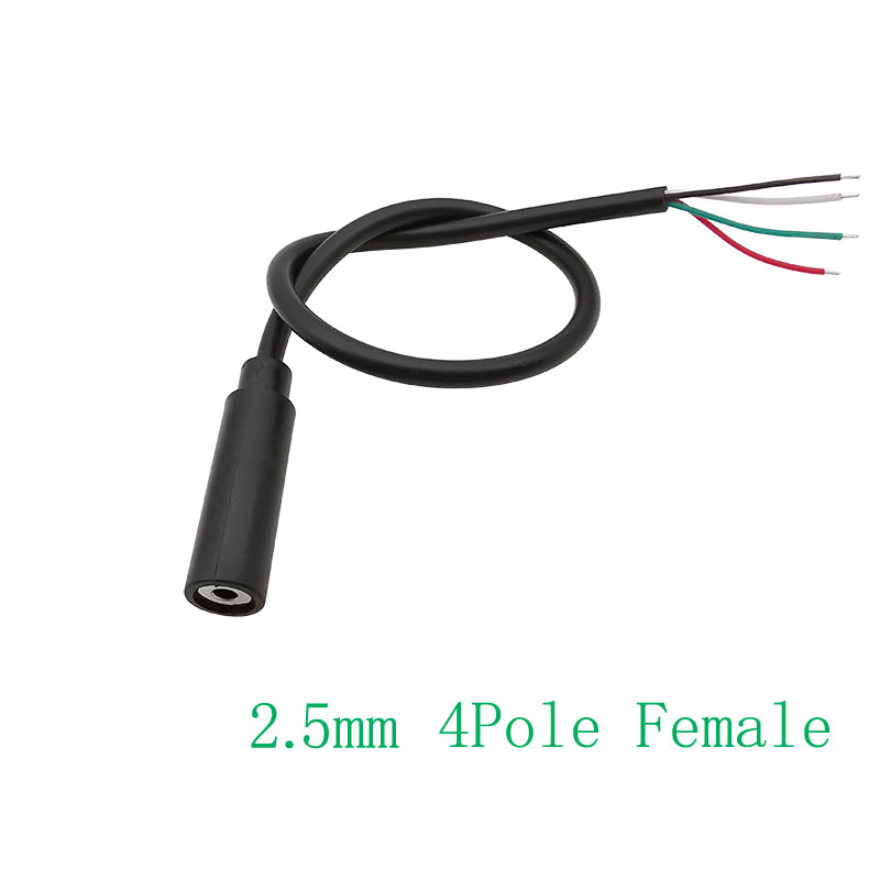 Spina maschio mono/stereo da 2,5 mm/Jack femmina connettore per cuffie Audio estensione spillo 2/3/4 poli cavo a filo nudo saldatura riparazione fai da te: Oro / 5-9 Pz