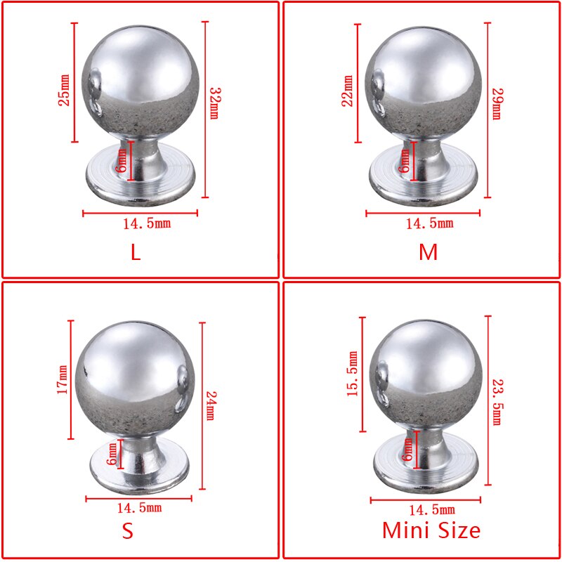 Myhomera skapknott solid metall skapavtrekkere skuffknotter møbelgarderobe rundt håndtak kjøkkendørbeslag mini sml