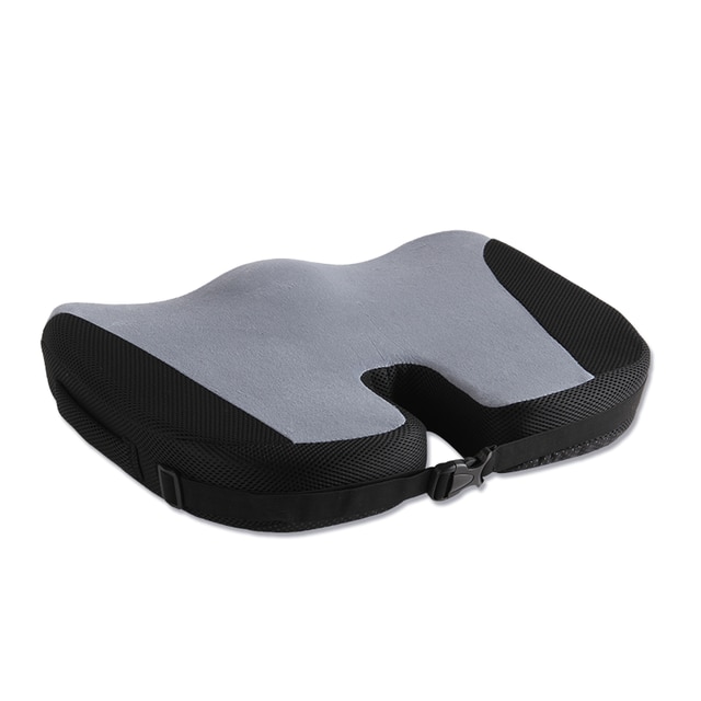 Memory Foam Antislip Kussen Pad Voorraden, Verstelbare Auto Zitkussens, volwassen Autostoel Booster Kussens: Bourgondië