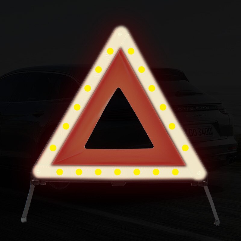 Tripod road blasher praktisk bil parkering trekant nødadvarselskilt foldbart reflekterende trafiksikkerhed vejbelysning