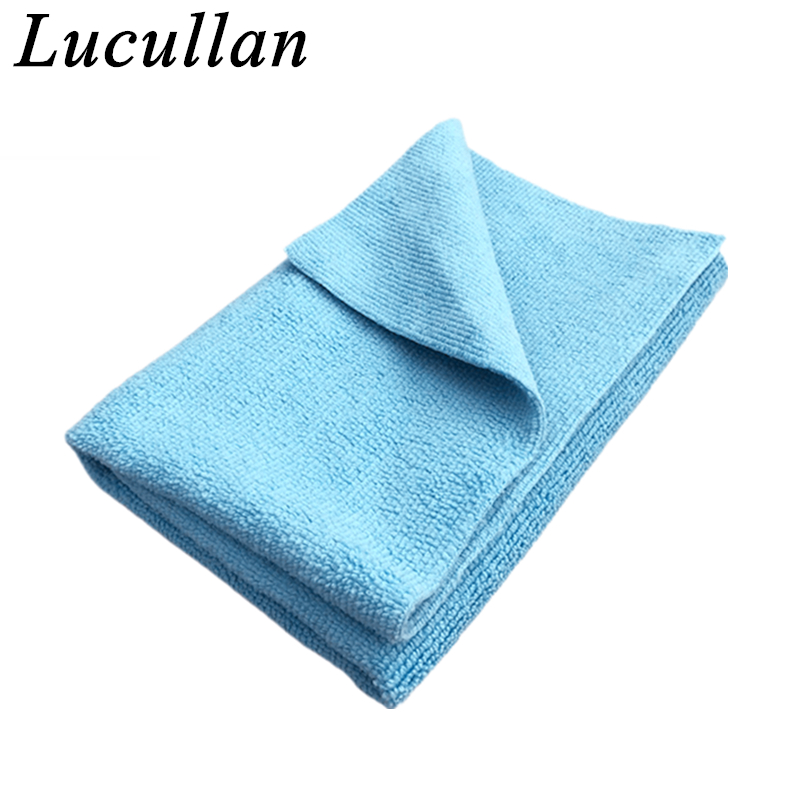 Lucullan Improved Straight Edgeless Cloth No Scratch For Coating, Waxing, Detailing 40X40CM 300GSM Microfiber Towels: 1 PC Blue