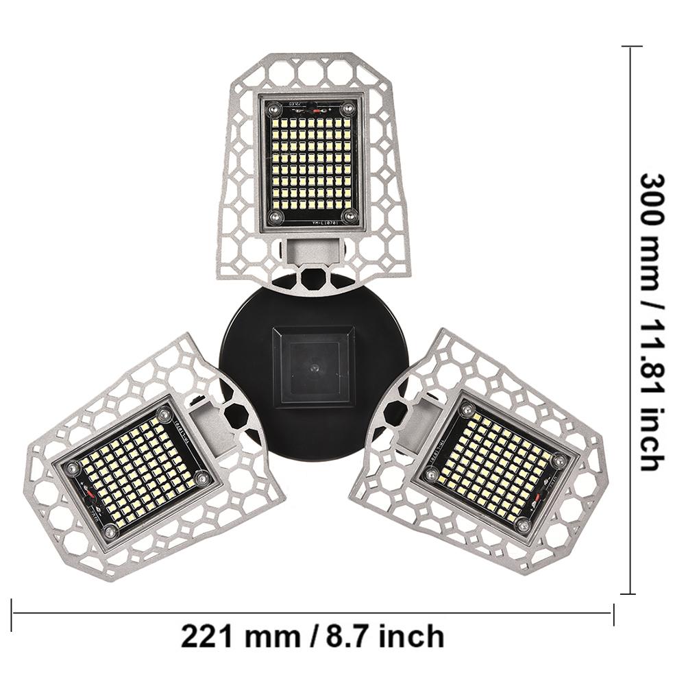 Super Bright Aluminum LED Garage Lights E27 60W 80W 100W IP65 Deformable LED Garage Ceiling Light for Parking Workshop Warehouse