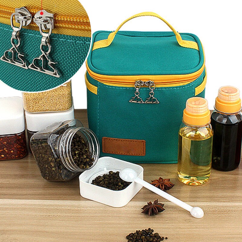 7Stck 115/180ml Küche Gewürz Kasten-einstellen Gewürz Glas Grill Utensilien draussen Camping Picknick Taschen