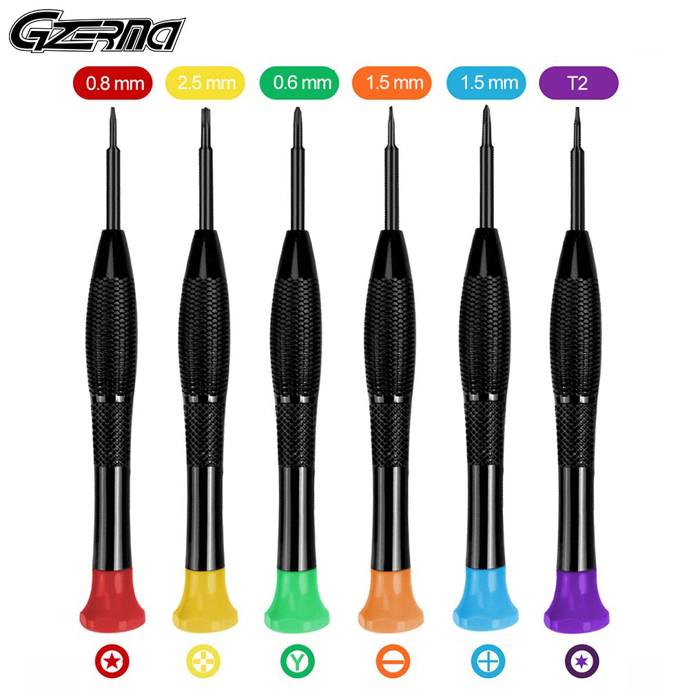 GZERMA Precision Screwdriver Set for iPhone 12 11 Pro Repair 6Pcs/Set Screwdrivers for Cellphone Camera Glasses Watch Repair DIY