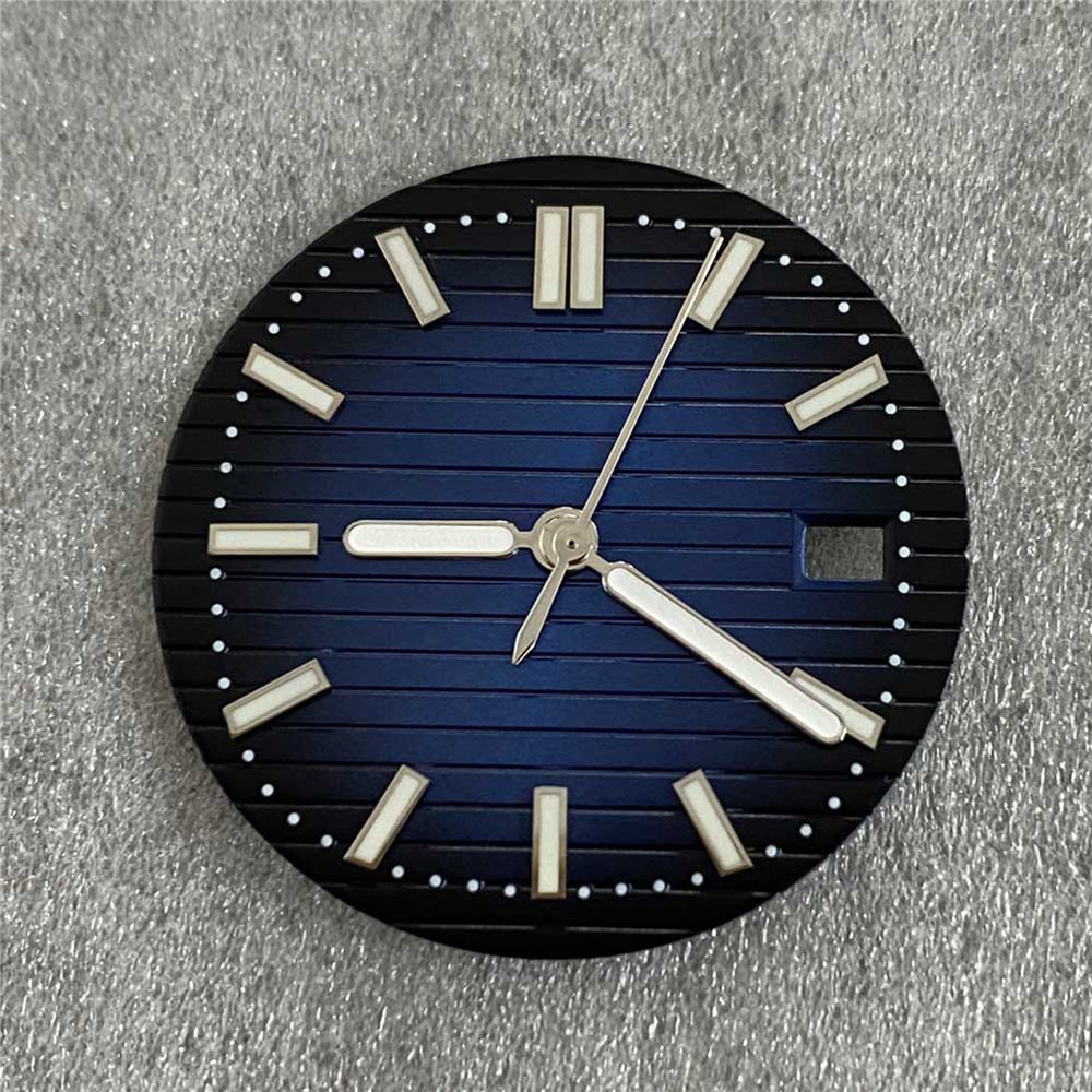 30.5MM Watch Dial + Hands Green Luminous Strip Nail Dial for NH35/NH36 Watch Movement Modification Kits