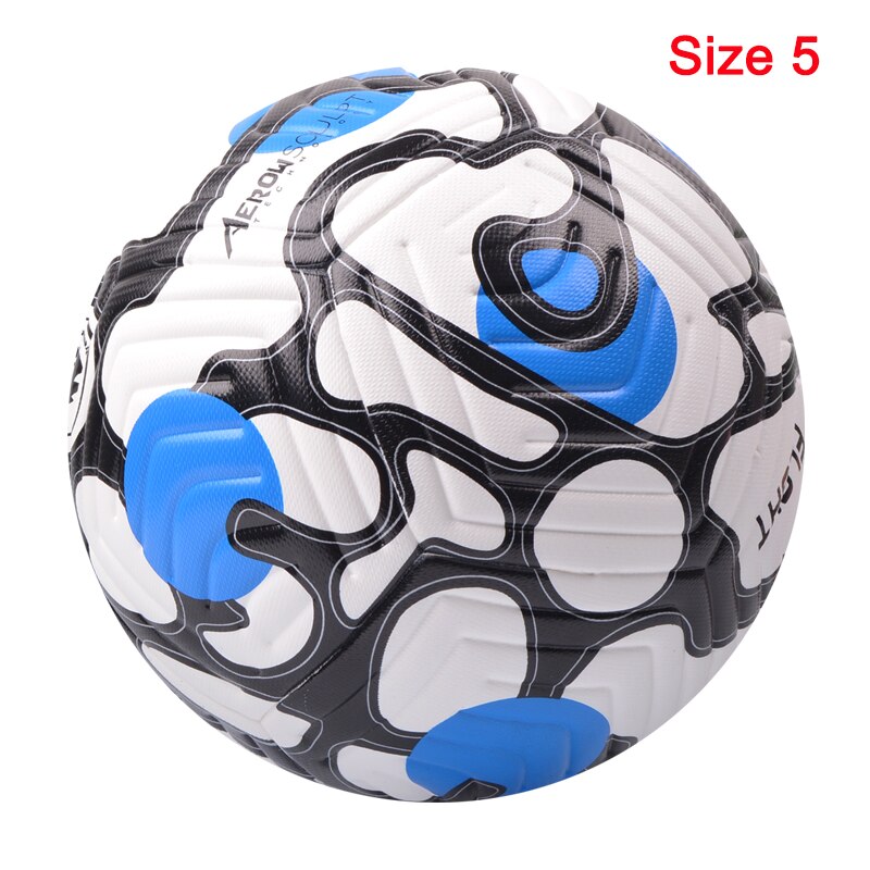 Neueste Fußball Ball Professionelle Größe 5 Größe 4 PU Nahtlose mit Ball Tasche Sport League Fußball Training futbol: 21-BlueBlack Size 5