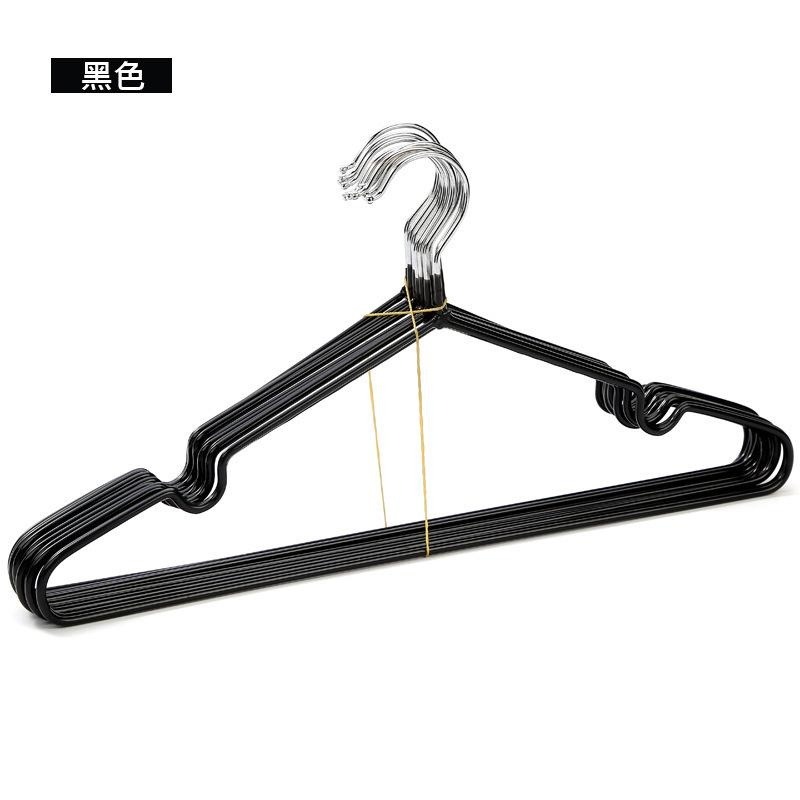 5 st metallgalgar utan halkskydd, slitstarka och robusta klädställningar, platsbesparande för organisering av sovrummet: Svart