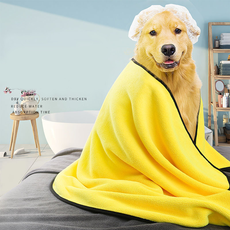 Hoge Dikte Absorberende Handdoek Hond Kat Droog Superabsorberende Fiber Artefact Benodigdheden Sneldrogende Met Een Badhanddoek