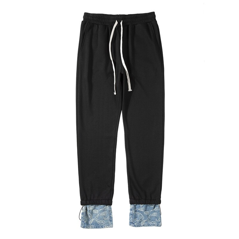 Patchwork Sweatpant Black