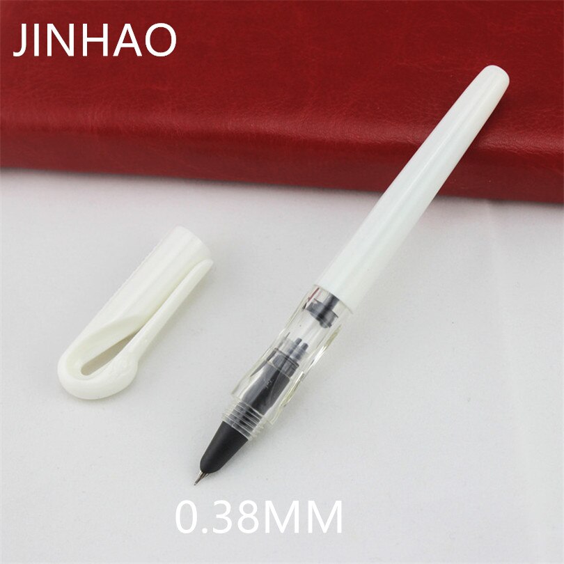 Jinhao fountain pen & 5 blue ink pluma estilografica de tinta pluma estilogr fica student plastic ink pen for writing: Q