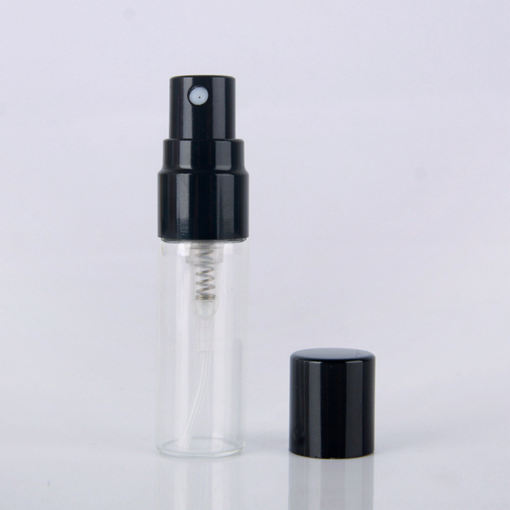 30/50 stuks 100 stuks 2ml/3ml/5ml/10ml glazen navulbare parfumflesjes lege sprayflesjes verstuiver parfumflesjes metalen sprayfles: Plastic / Zwart / 12ml
