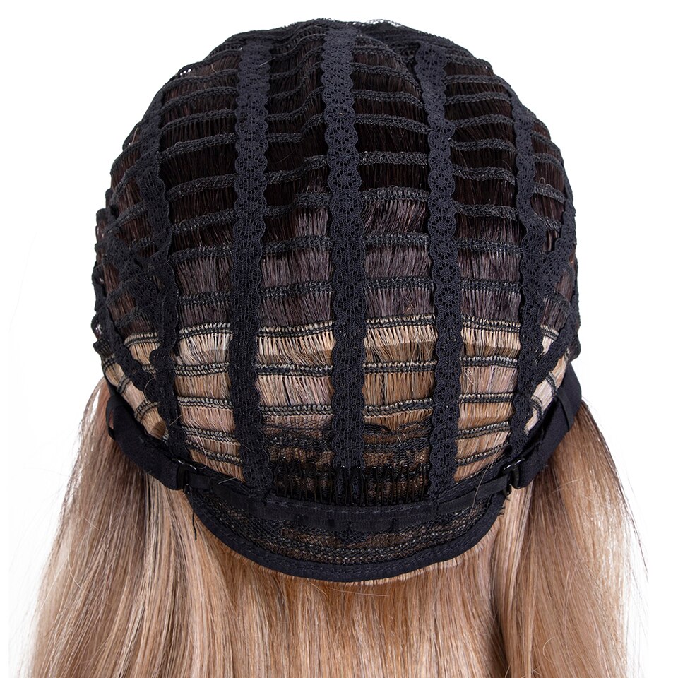 Raising Synthetic Blonde Hair Wig With Bangs Straight Hair Bob Wigs For Black Women 14 Inches Short Hair Full Machine Wig