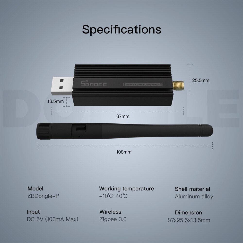 Sonoff zigbee 3.0 usb dongle pluss universal zigbee gateway usb stick zigbee hub via zha eller zigbee 2 mqtt ewelink support zbmini