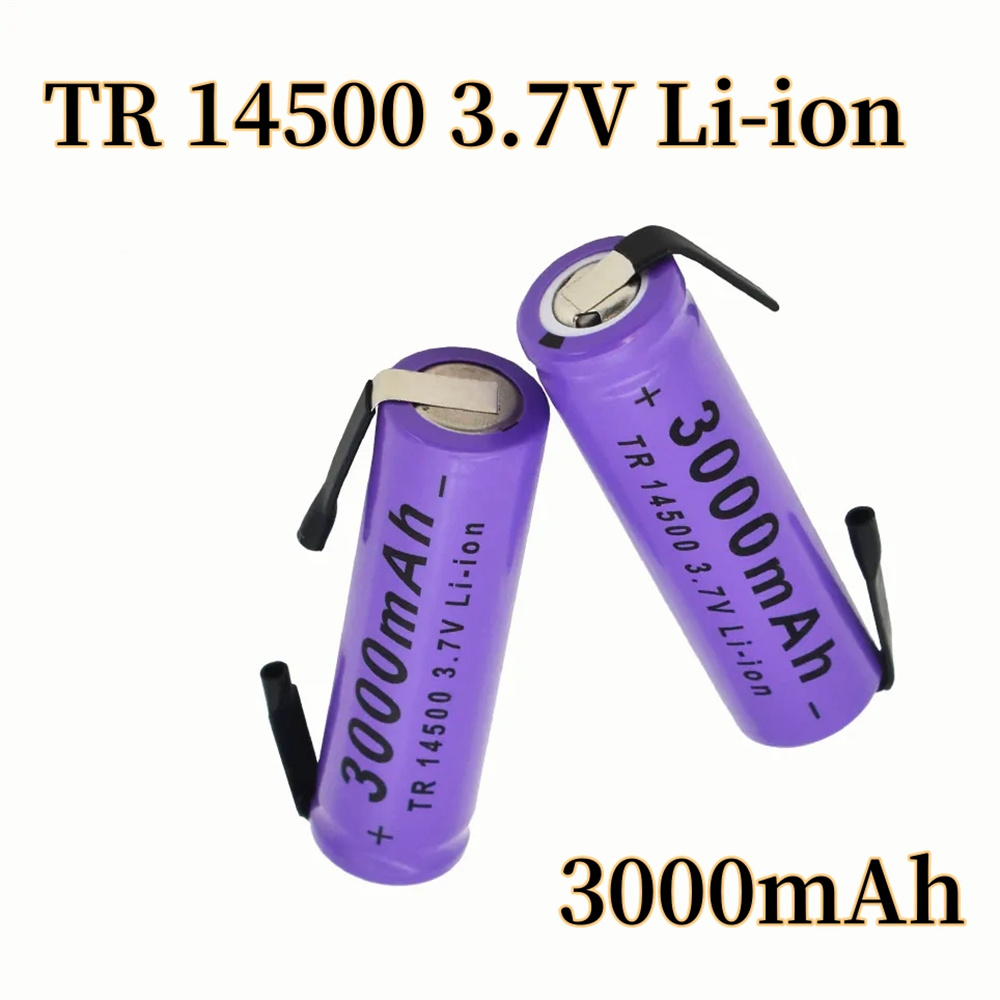 Linterna LED batería de litio recargable soldadura hoja de níquel batería 3,7 V 3000mAh ICR 14500
