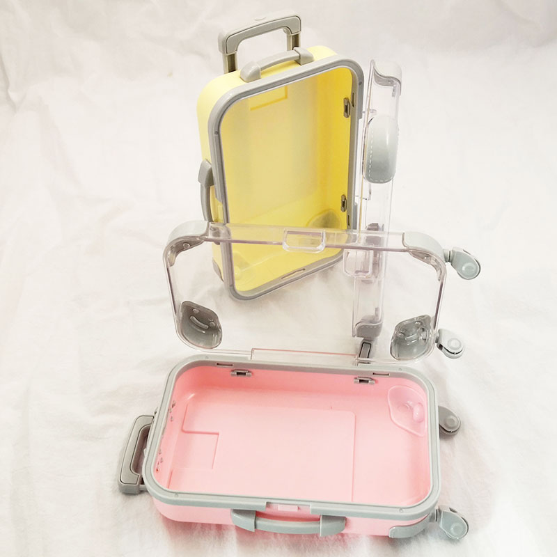 10 pièces faux cils boîte d'emballage rose bagages cils valise vison cils emballage moelleux et bouclé case vide