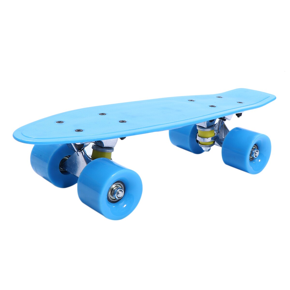 1PC 42CM Skateboard Four-Wheel Scooter Outdoor Skateboard Toy For Children Kids Retro Skate Board Skateboard: Sky-blue