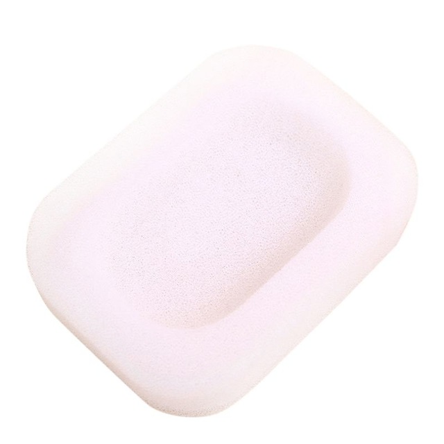 1 Stuks Zeepbakje Candy Foam Spons Zeep Gerechten Plaat Doos Case Voor Badkamer Keuken Douche Zeep Saver Lade zeephouder: B 1pcs white