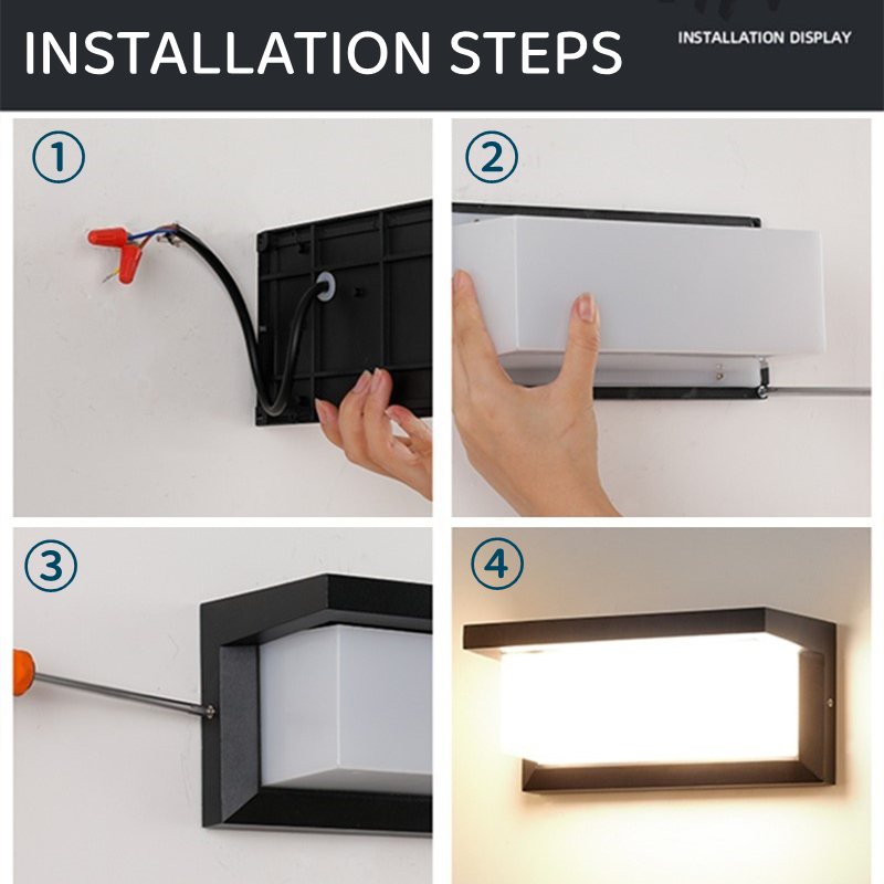 E27 utomhusvägglampor med led-belysning 15w/25w vattentäta  ip65 aluminiumlampetter för trädgård, innergård, heminredning, väggmonterad gatubelysning