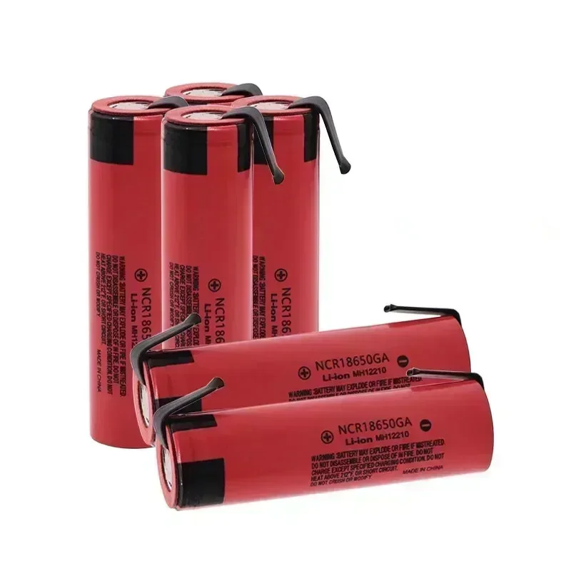 NCR18650 GA rechargeable battery, lithium battery, 18650 3.7V 3500mAh 20A discharge+ DIY welding nickel sheet