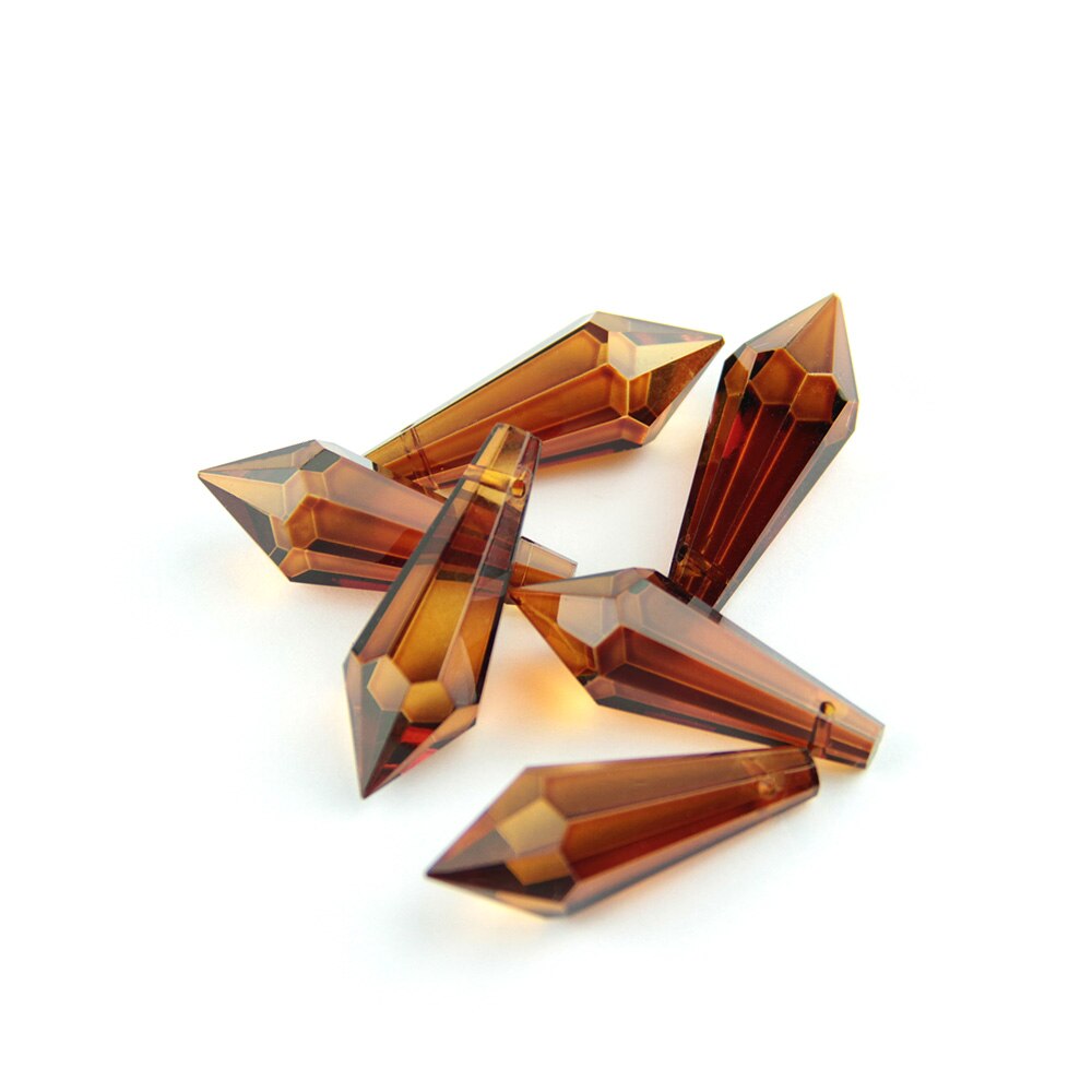 38MM/63MM/76MM de cristal de té Prisma de iluminación a cristales de vidrio de Icicle U gota colgante para venta