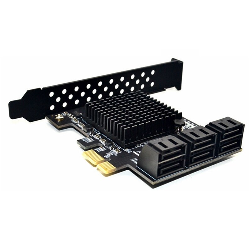 Sata Iii 6 Gbps Controller Uitbreiding Controller ASM109X/Sata 3.0 Non-Raid Ondersteuning 6 Poorten Met 6 Sata kabels