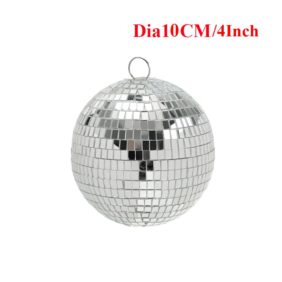Thrisdar dia 25cm 30cm glas spejl disco ball hjem fest ktv bar shop jul reflekterende disco ball lys: Diameter 10cm