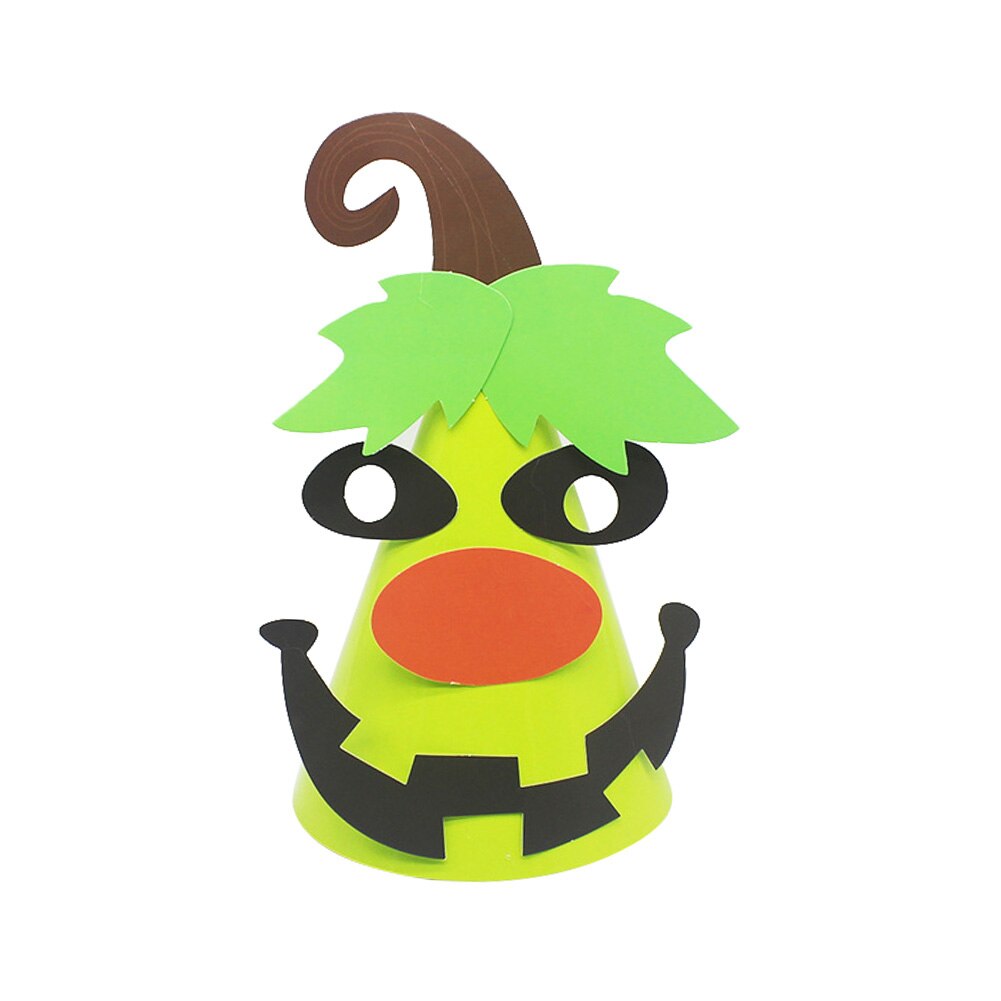 Lapset halloween noita lepakko kurpitsa vampyyrit tee itse pipo hattu paperi askartelu juhlasisustus halloween diy askartelu sarjakuva tee itse hattu materiaali: Pelle
